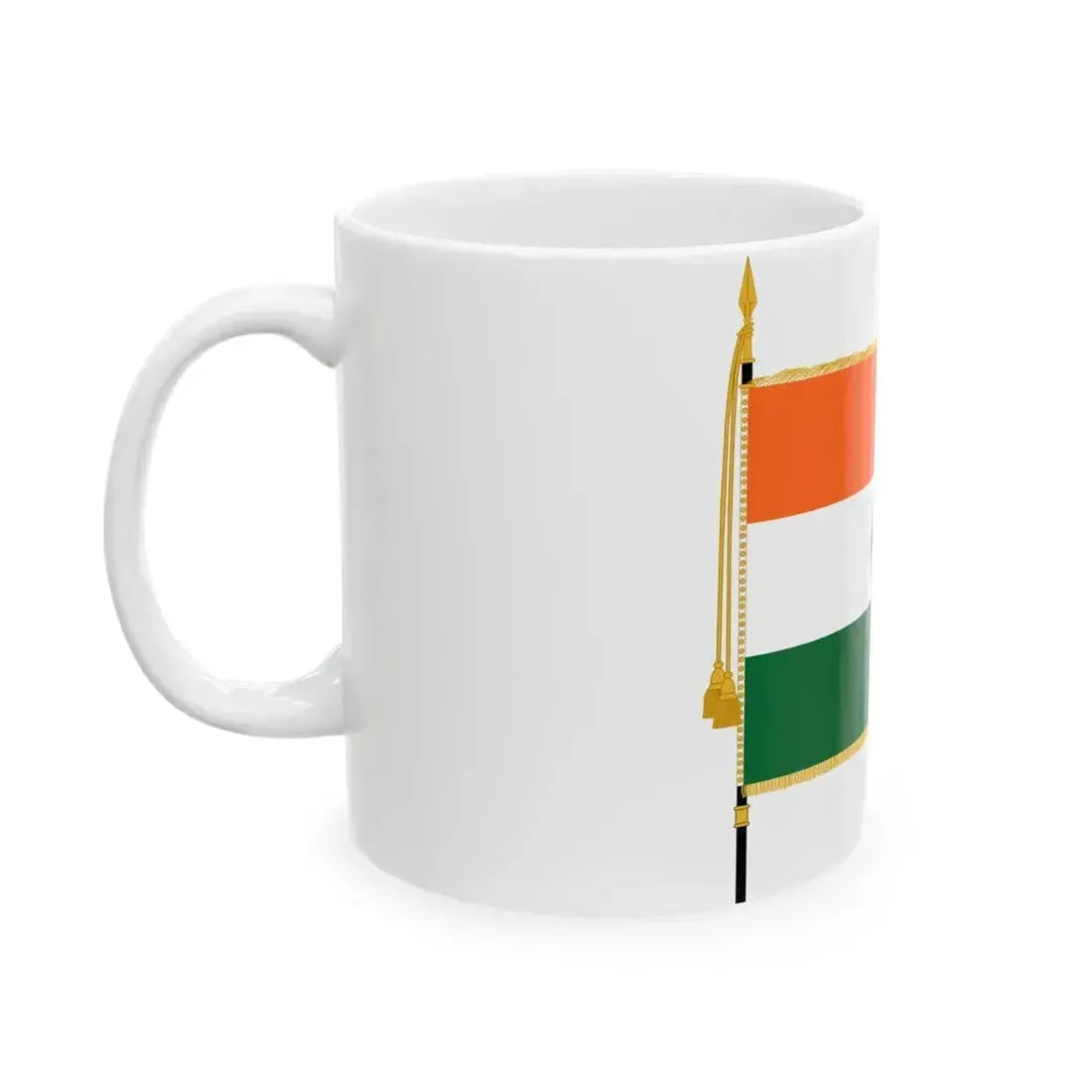 Flag of India parade (India) White Coffee Mug - Go Mug Yourself