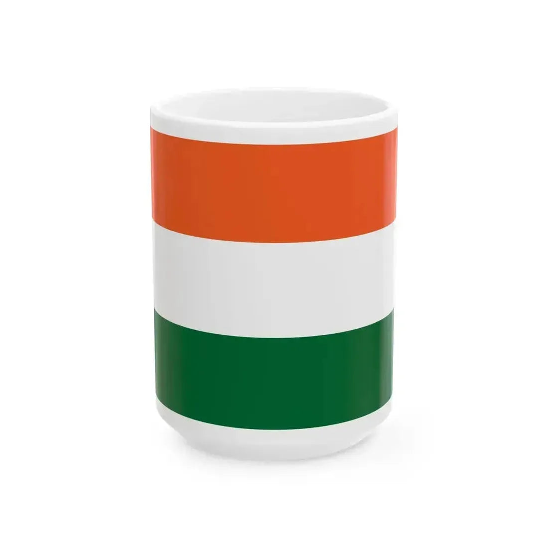 Flag of India simple (India) White Coffee Mug 15oz - Go Mug Yourself
