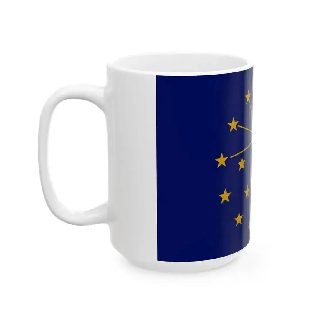 Flag of Indiana 3-2 (United States) White Coffee Mug - Go Mug Yourself