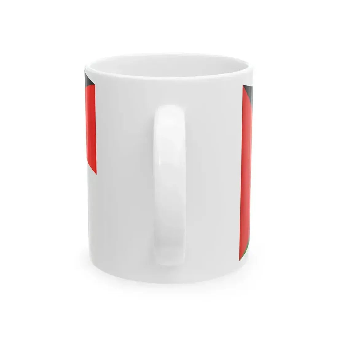Flag of Indonesia and Palestine with waves (Indonesia) White Coffee Mug - Go Mug Yourself