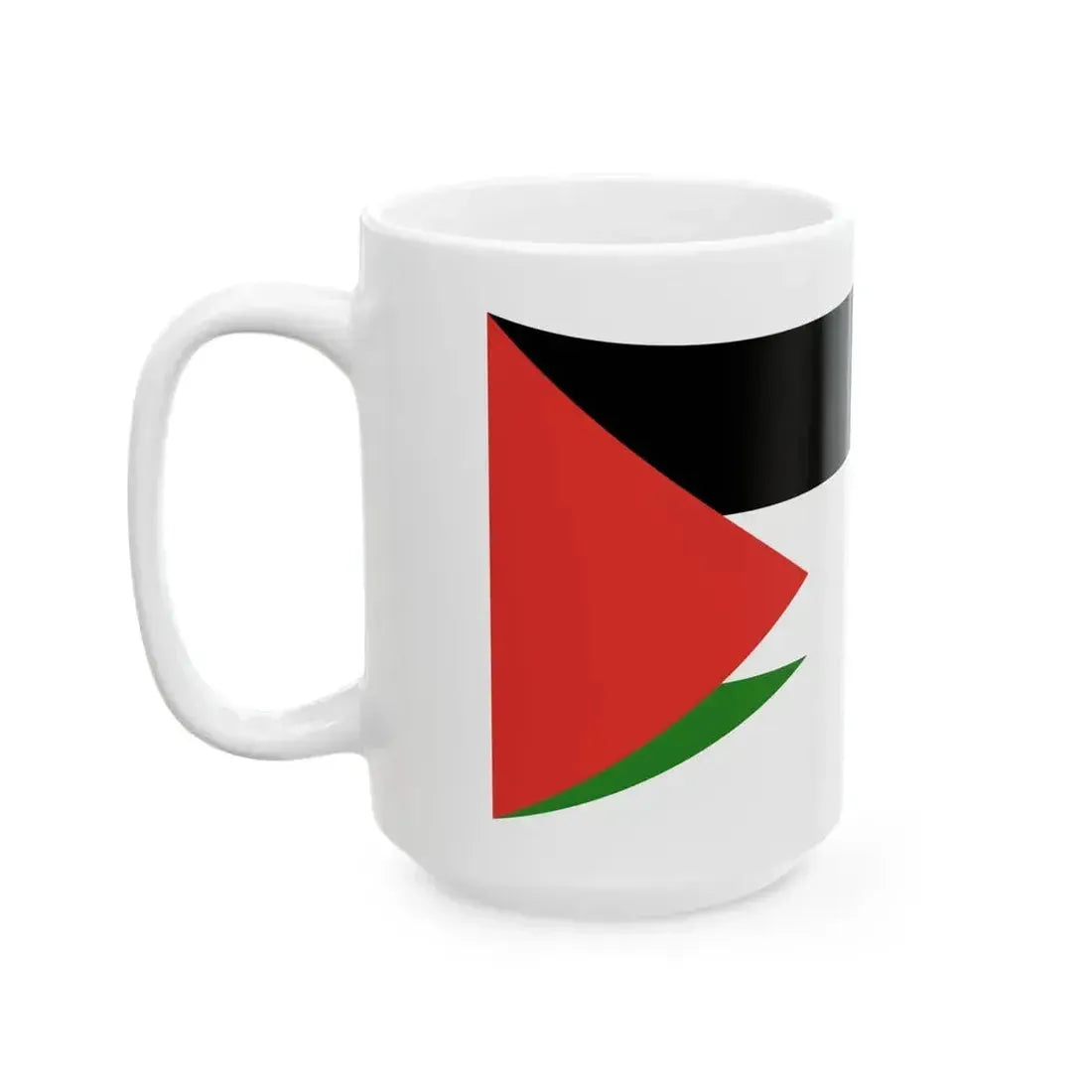 Flag of Indonesia and Palestine with waves (Indonesia) White Coffee Mug - Go Mug Yourself