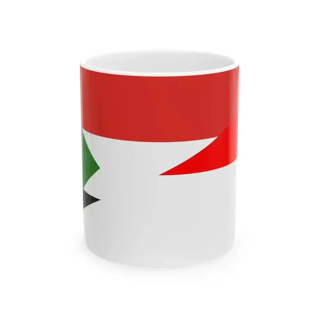 Flag of Indonesia and Sudan (Indonesia) White Coffee Mug 11oz - Go Mug Yourself