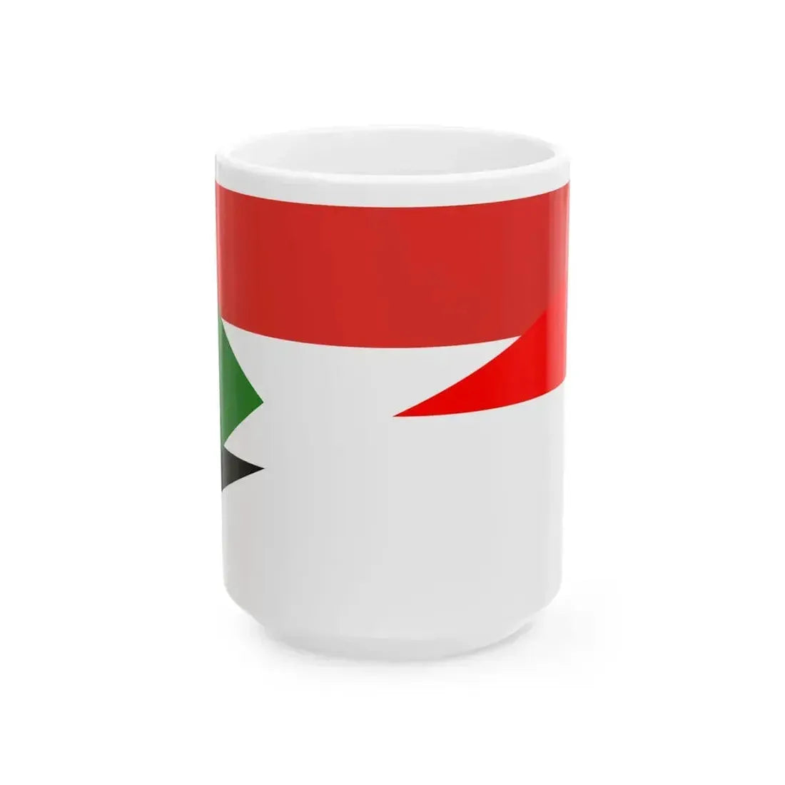Flag of Indonesia and Sudan (Indonesia) White Coffee Mug 15oz - Go Mug Yourself