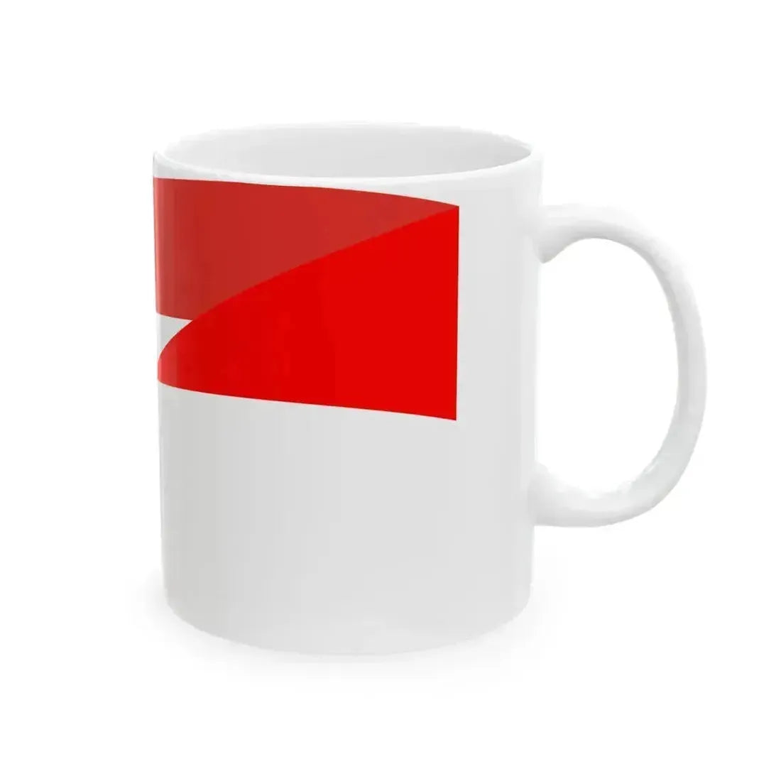 Flag of Indonesia and Sudan with waves (Indonesia) White Coffee Mug - Go Mug Yourself