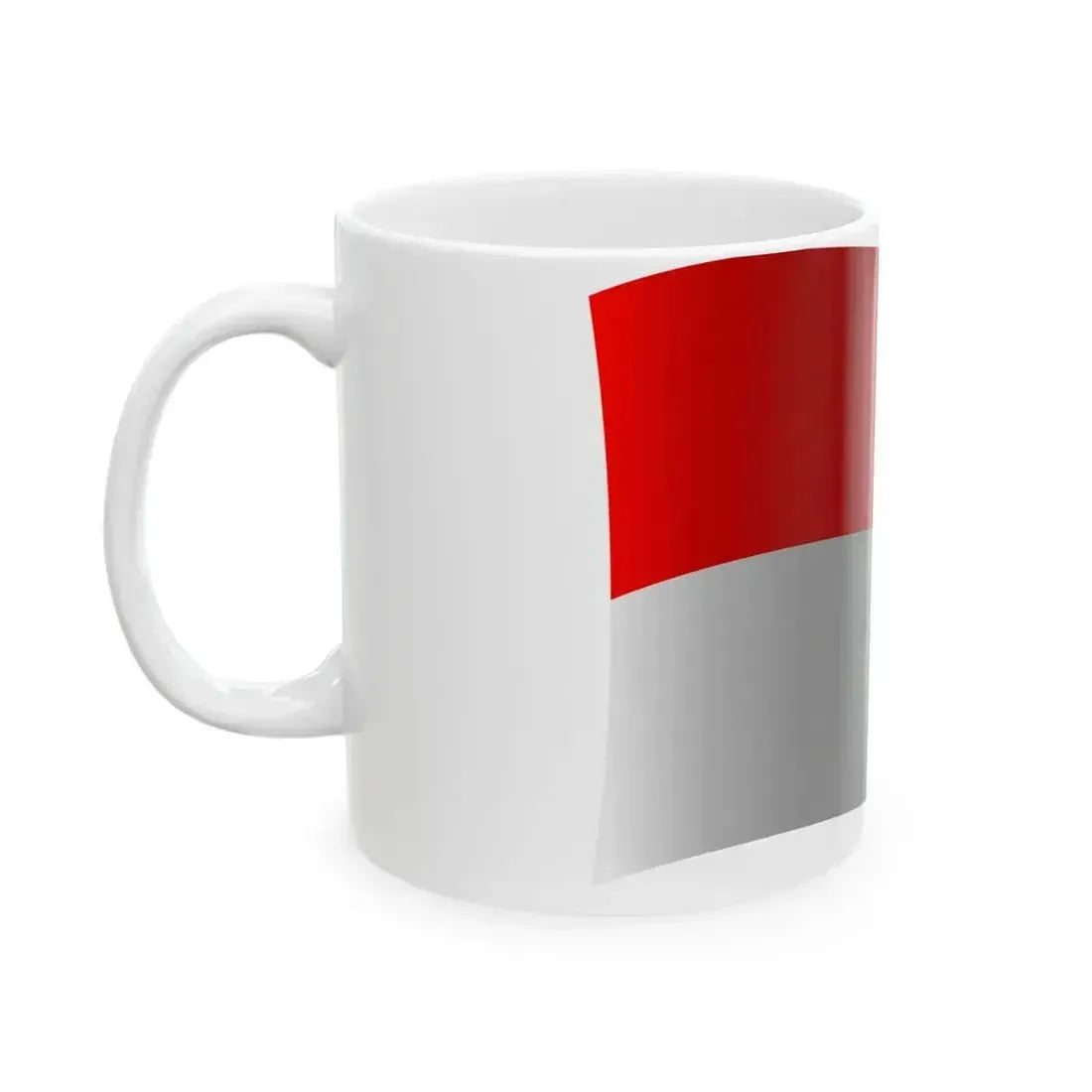 Flag of Indonesia with waves and gradient (Indonesia) White Coffee Mug - Go Mug Yourself