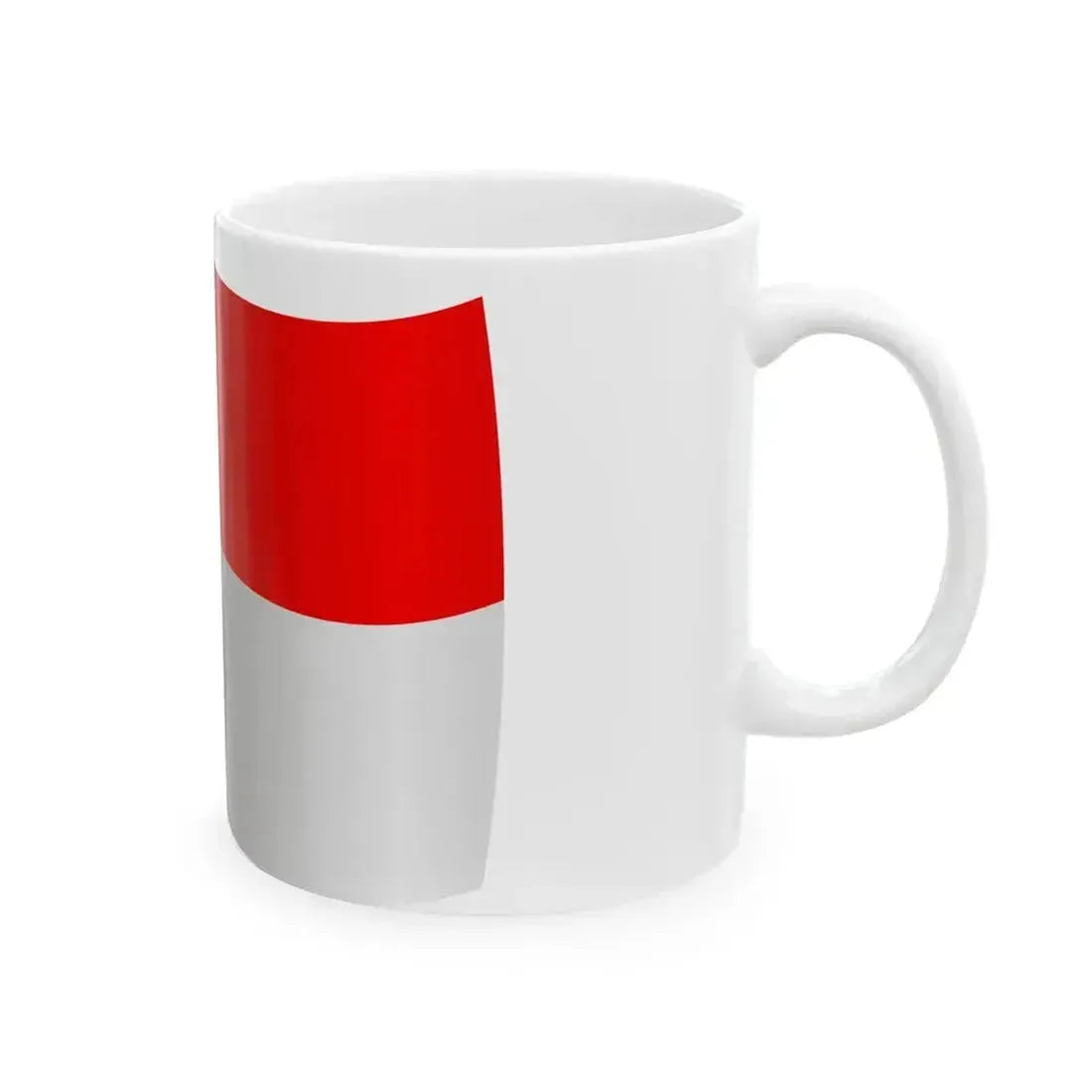 Flag of Indonesia with waves and gradient (Indonesia) White Coffee Mug - Go Mug Yourself