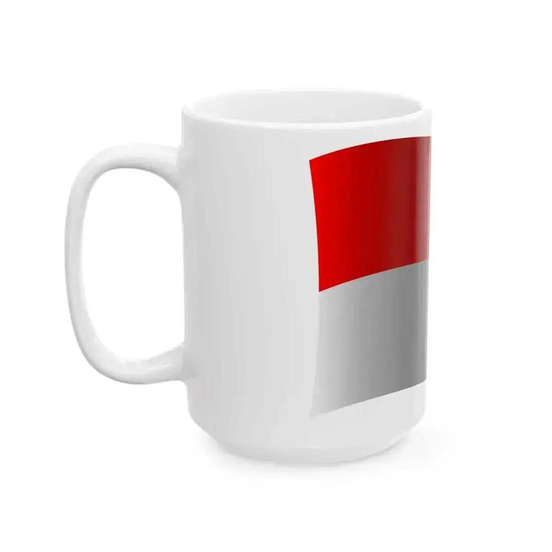 Flag of Indonesia with waves and gradient (Indonesia) White Coffee Mug - Go Mug Yourself