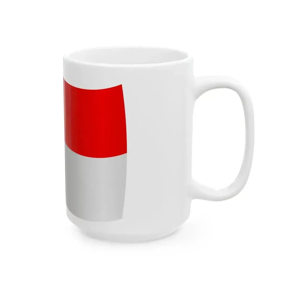 Flag of Indonesia with waves and gradient (Indonesia) White Coffee Mug - Go Mug Yourself