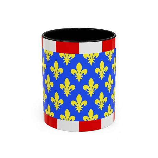 Flag of Indre et Loire France - Accent Coffee Mug 11oz Black - Go Mug Yourself