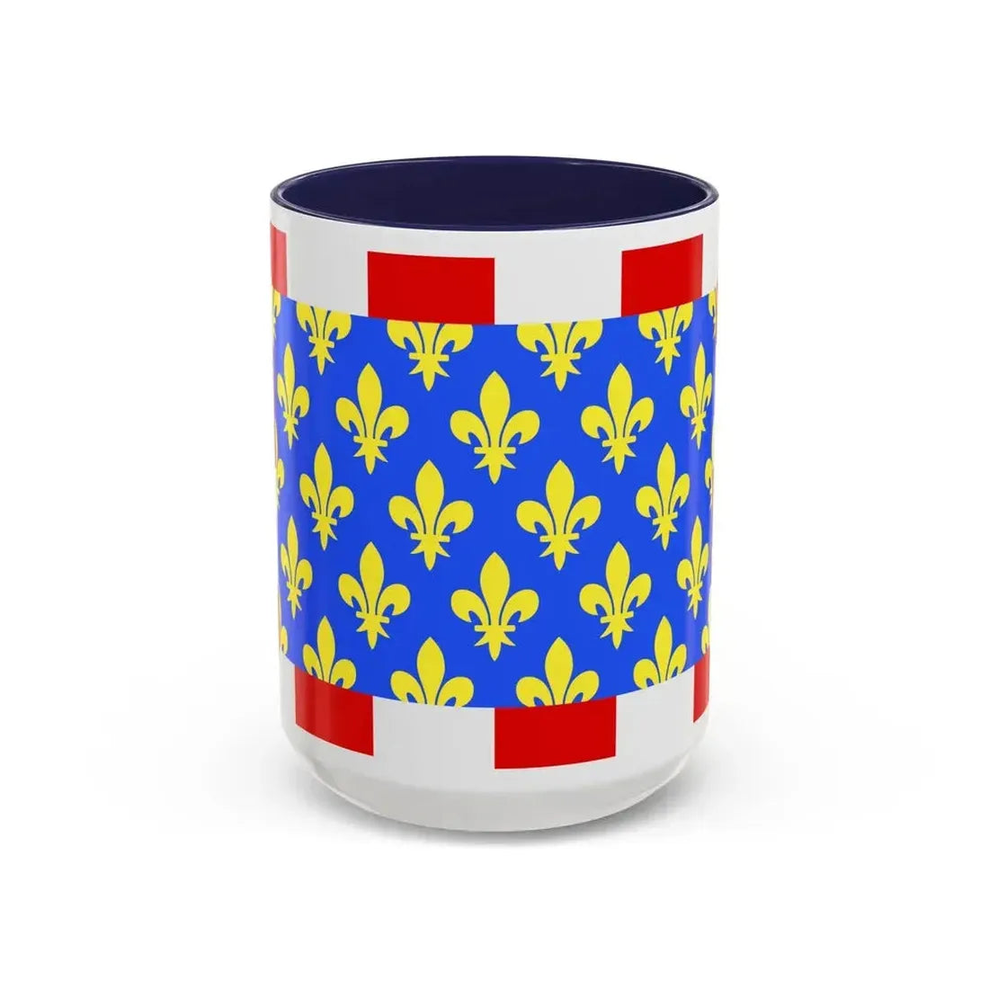 Flag of Indre et Loire France - Accent Coffee Mug 15oz Navy - Go Mug Yourself