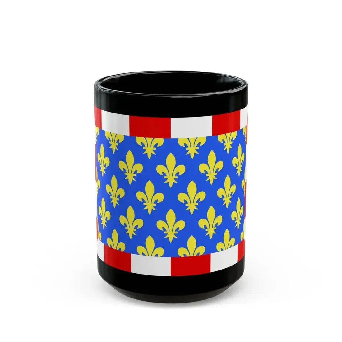 Flag of Indre et Loire France - Black Coffee Mug 15oz - Go Mug Yourself