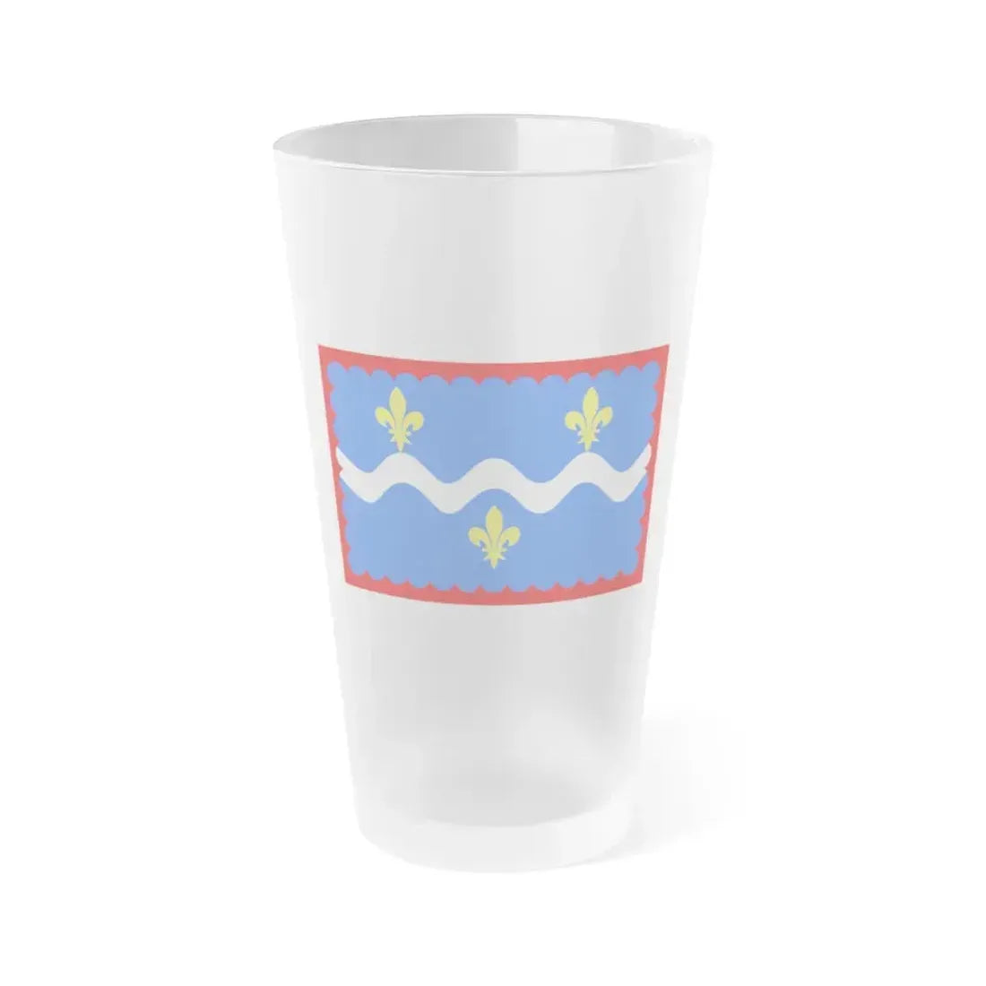Flag of Indre France - Frosted Pint Glass 16oz 16oz Frosted - Go Mug Yourself