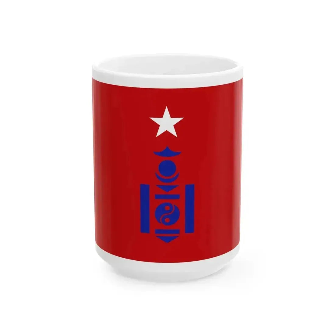 Flag of Inner Mongolian Peoples Republic (China) White Coffee Mug 15oz - Go Mug Yourself