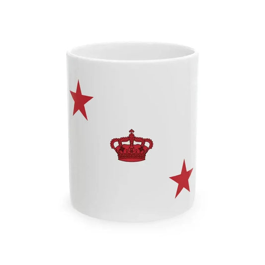 Flag of inspector general of the Regia Marina (Italy) White Coffee Mug 11oz - Go Mug Yourself