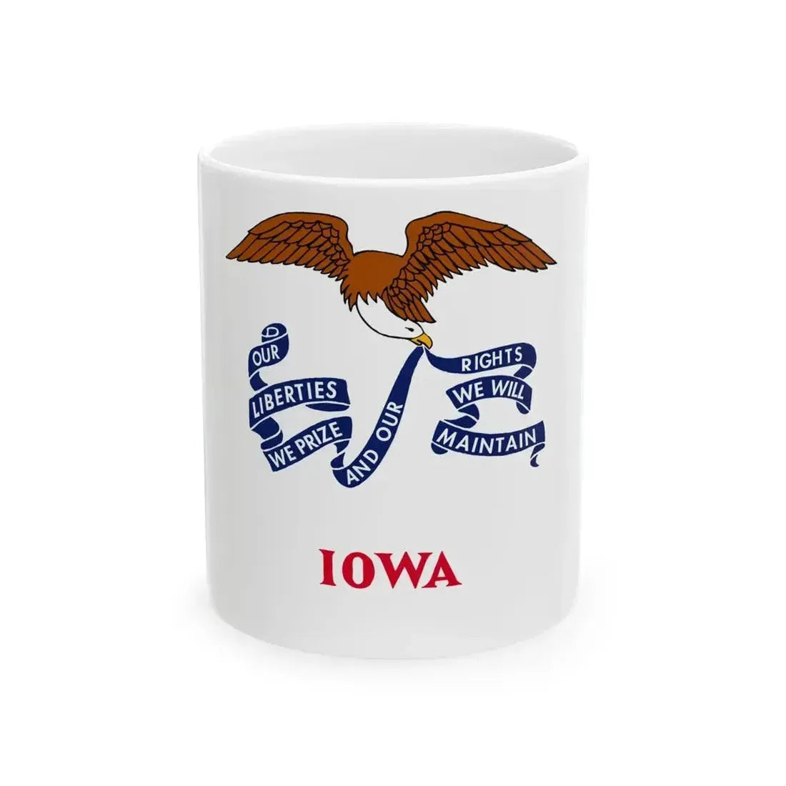 Flag of Iowa 1917-1921 (United States) White Coffee Mug 11oz - Go Mug Yourself