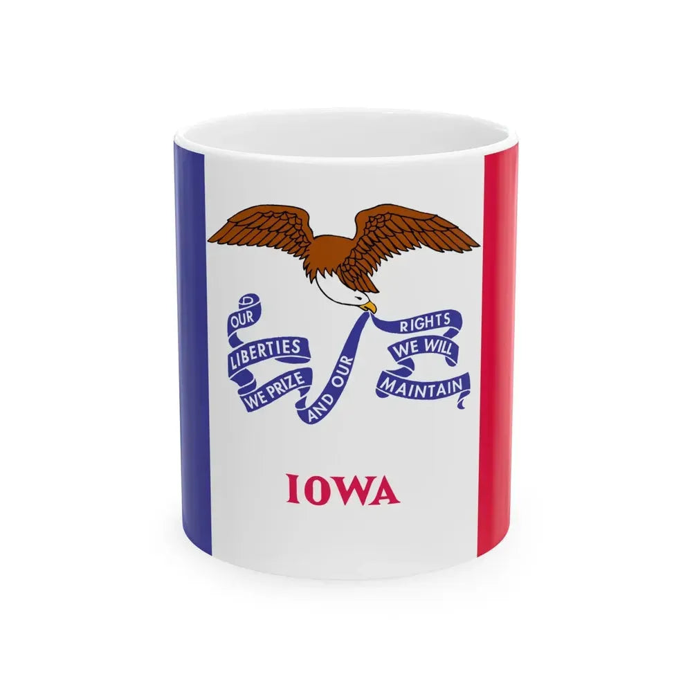 Flag of Iowa 1921-2018 (United States) White Coffee Mug 11oz - Go Mug Yourself