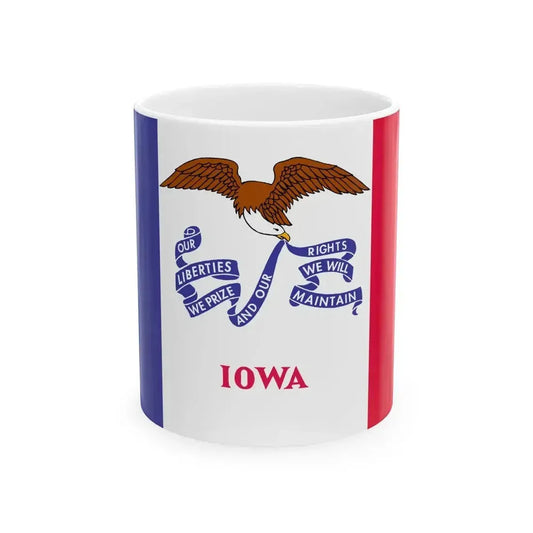 Flag of Iowa 1921-2018 (United States) White Coffee Mug 11oz - Go Mug Yourself