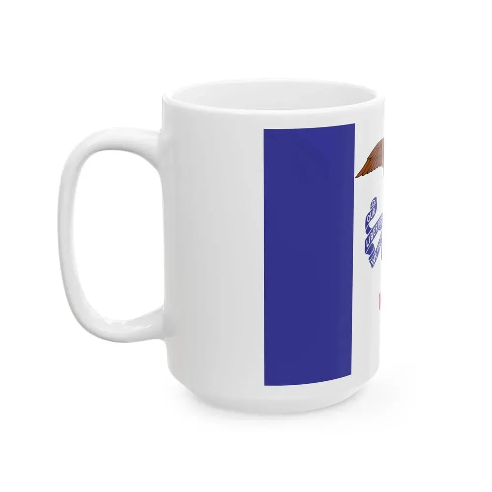 Flag of Iowa 1921-2018 (United States) White Coffee Mug - Go Mug Yourself