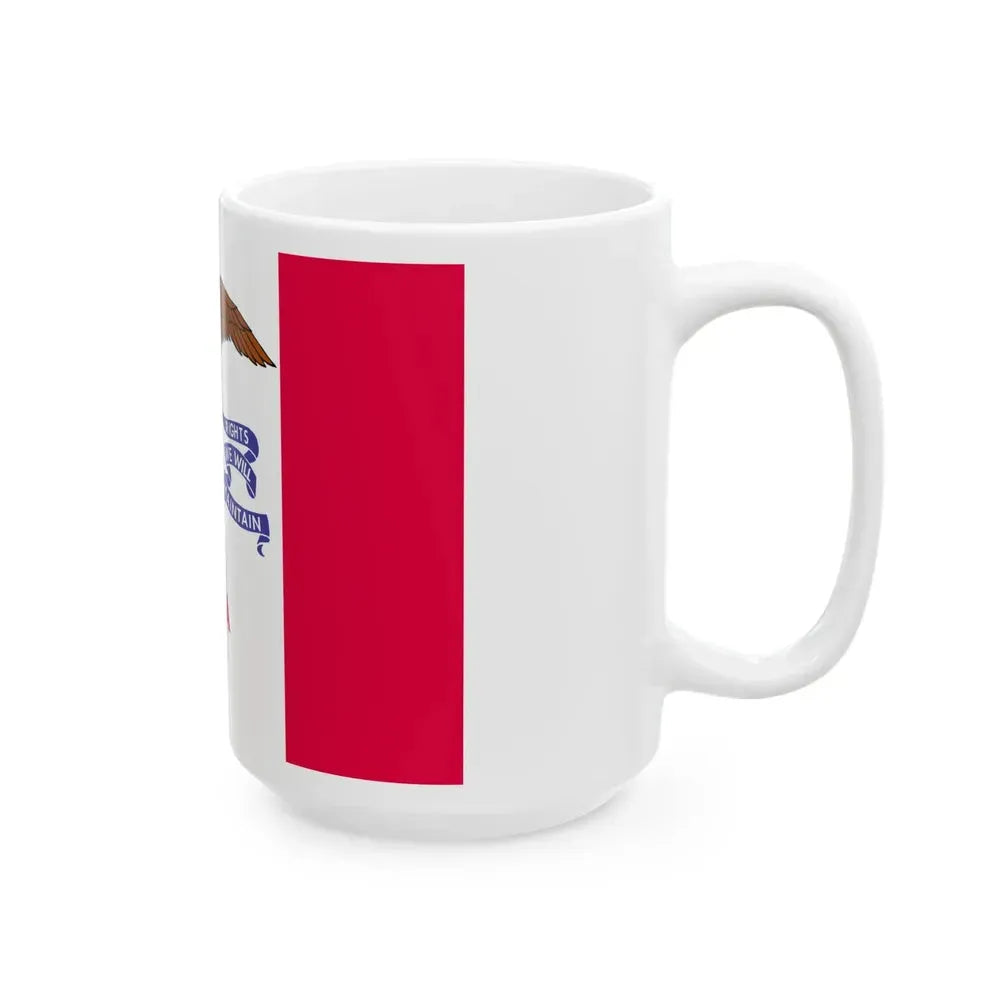 Flag of Iowa 1921-2018 (United States) White Coffee Mug - Go Mug Yourself