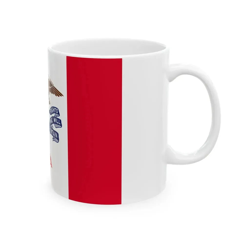 Flag of Iowa (United States) White Coffee Mug - Go Mug Yourself