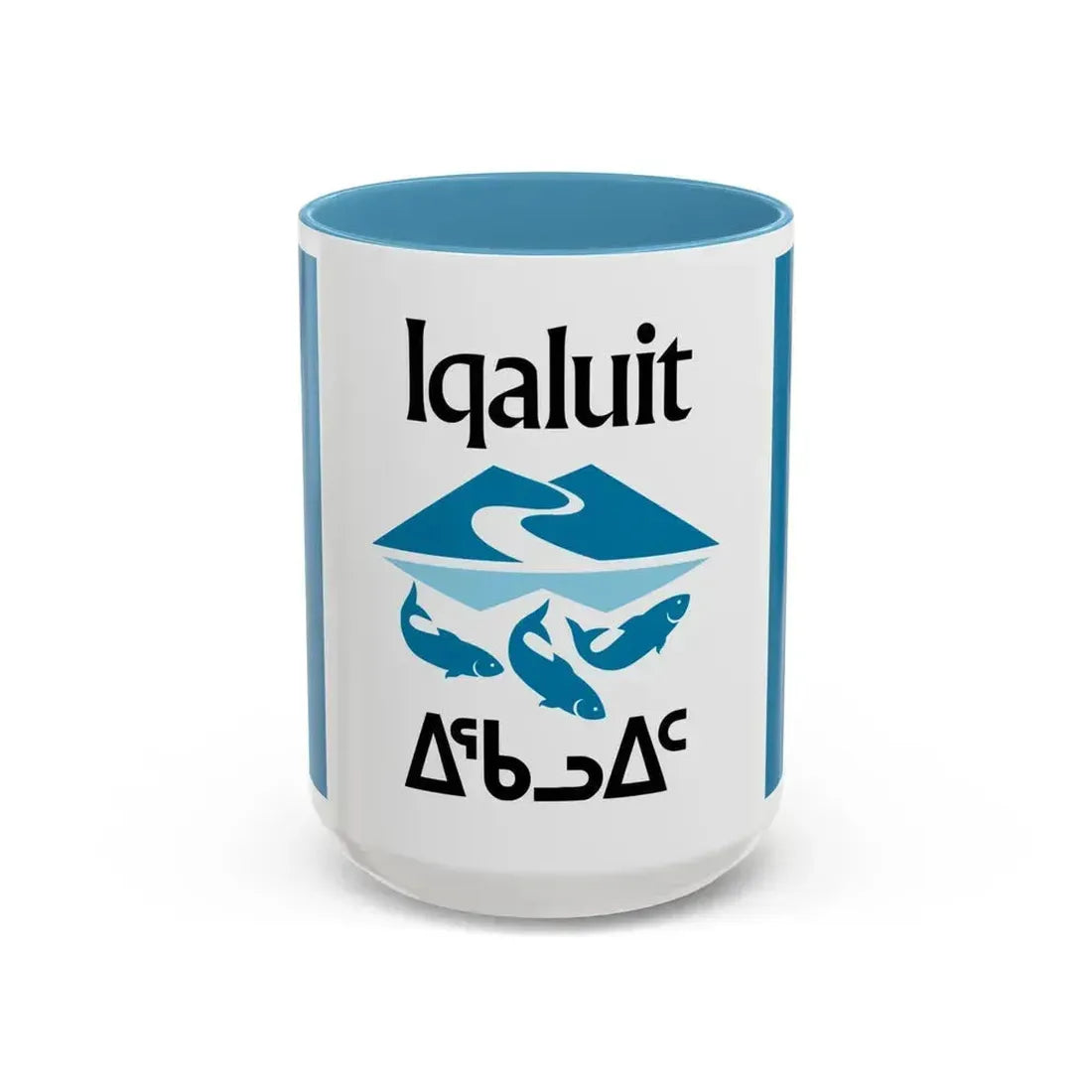 Flag of Iqaluit Nunavut Canada - Accent Coffee Mug 15oz Light Blue - Go Mug Yourself