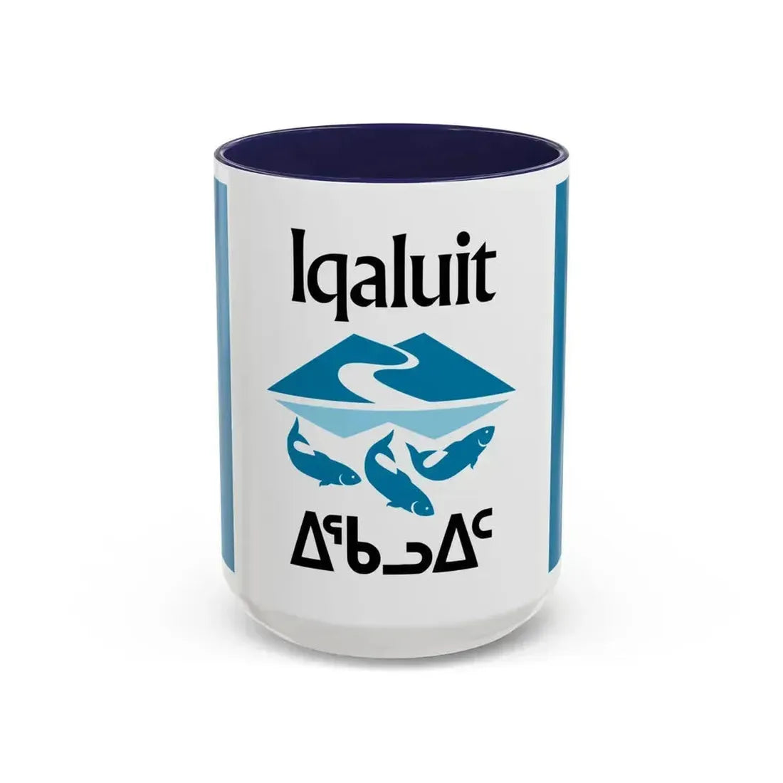Flag of Iqaluit Nunavut Canada - Accent Coffee Mug 15oz Navy - Go Mug Yourself