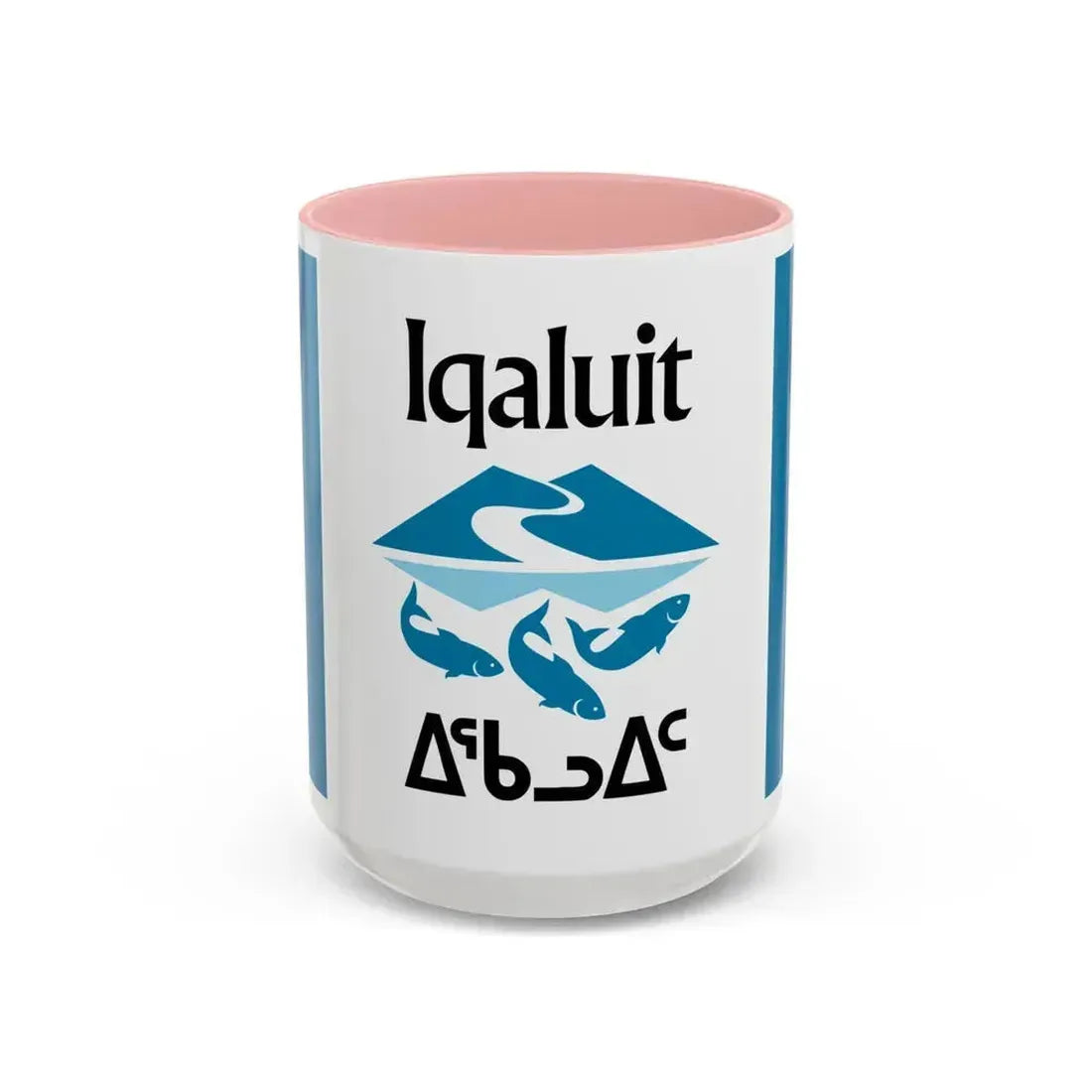 Flag of Iqaluit Nunavut Canada - Accent Coffee Mug 15oz Pink - Go Mug Yourself