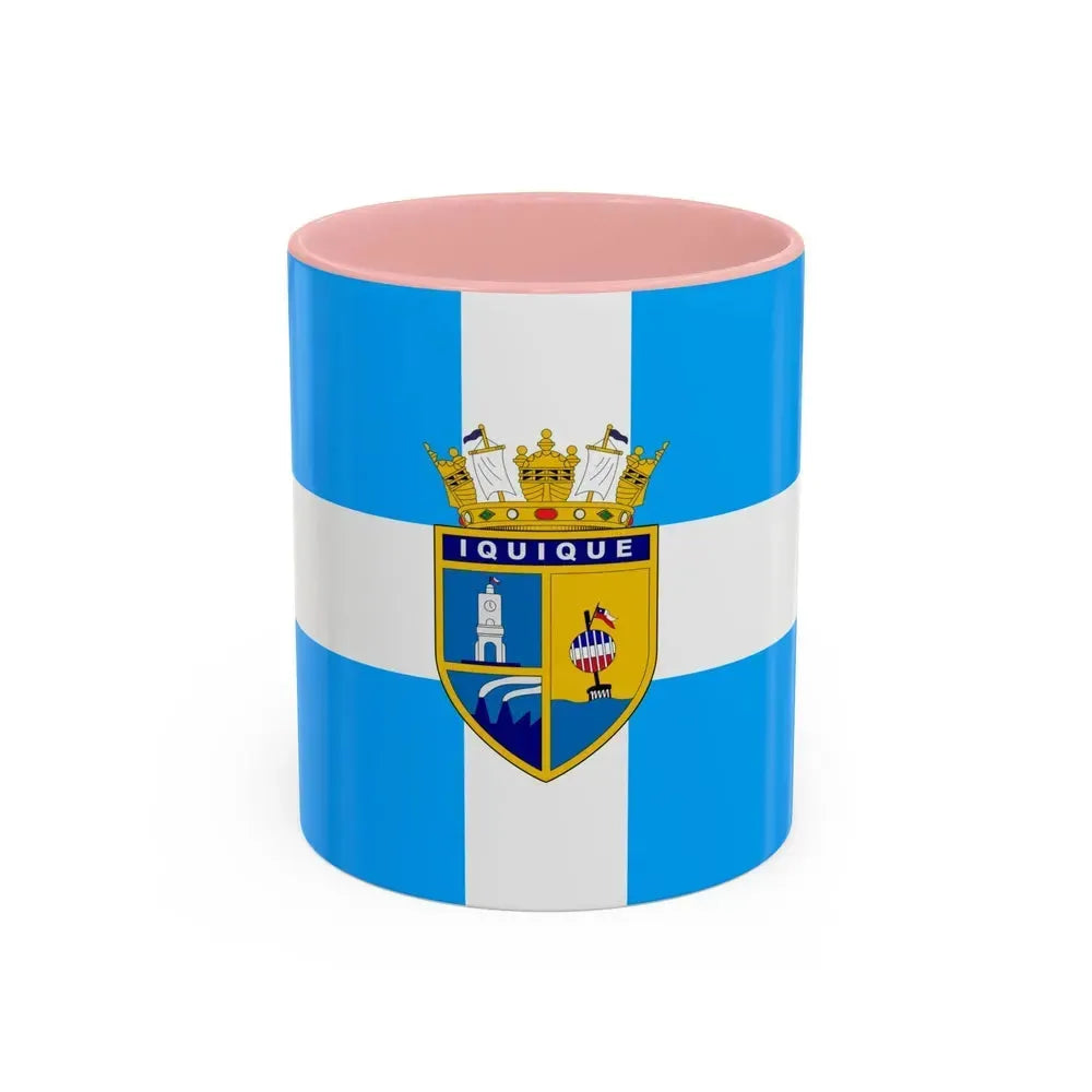 Flag of Iquique Chile - Accent Coffee Mug 11oz Pink - Go Mug Yourself
