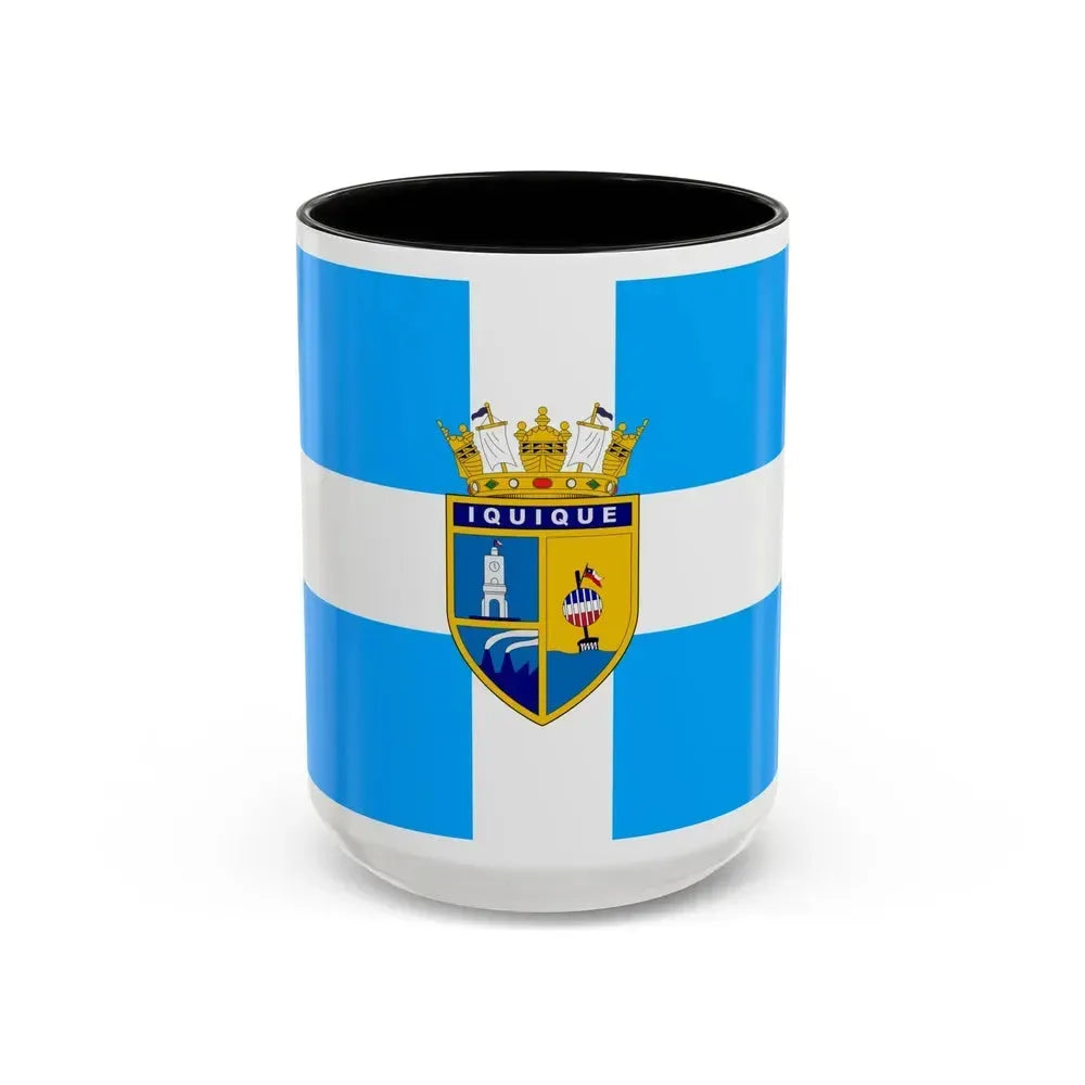 Flag of Iquique Chile - Accent Coffee Mug 15oz Black - Go Mug Yourself