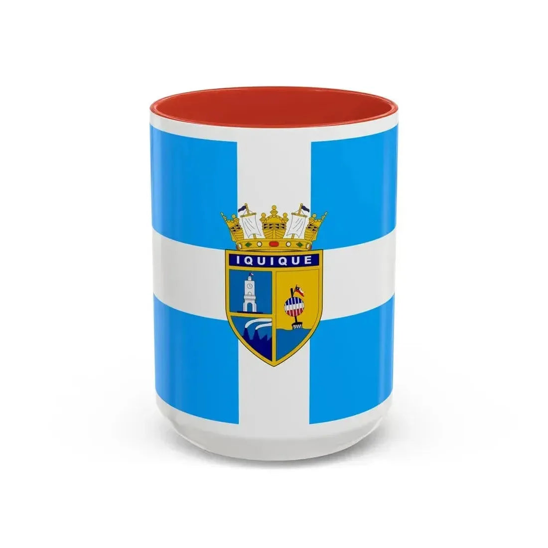 Flag of Iquique Chile - Accent Coffee Mug 15oz Red - Go Mug Yourself