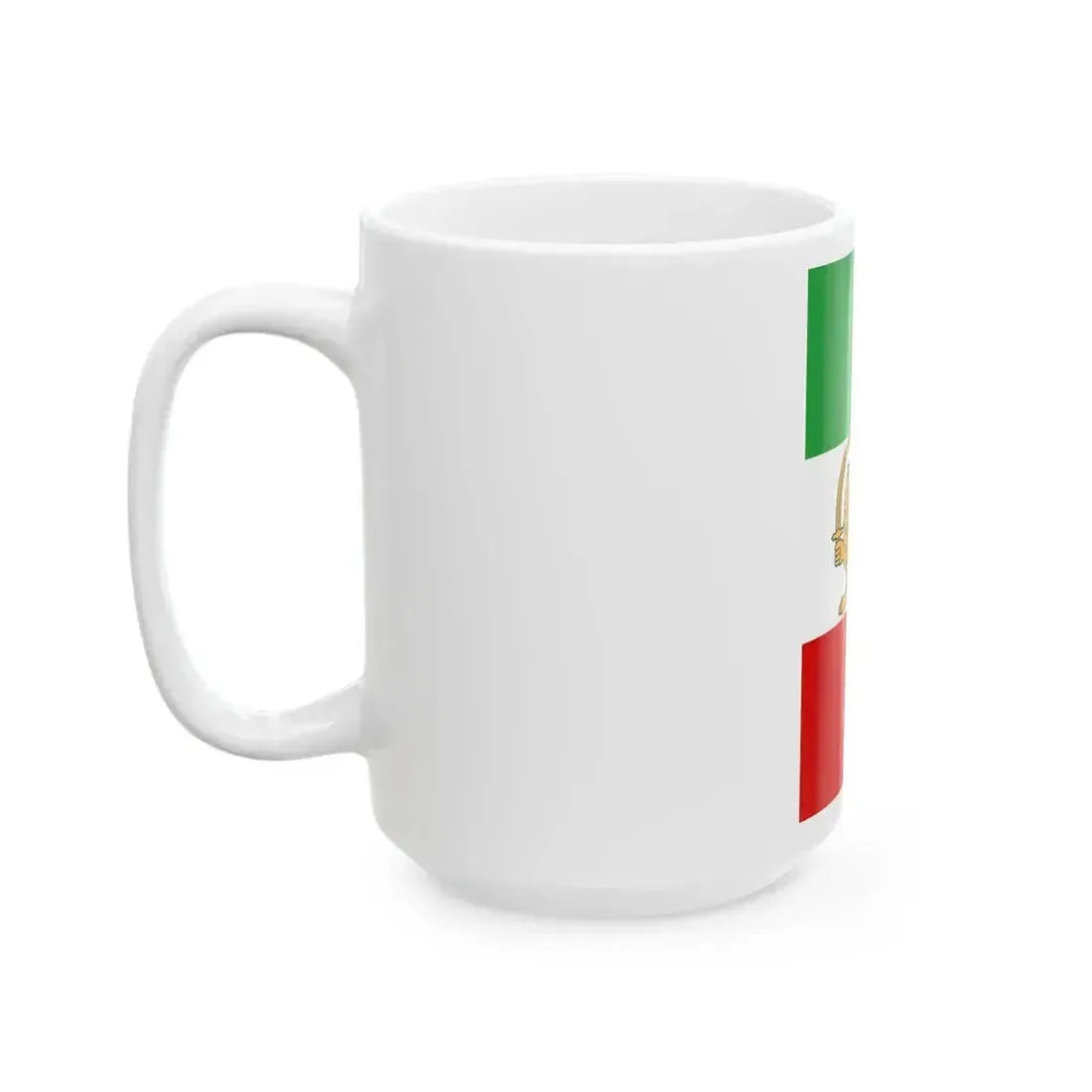 Flag of Iran 1925-1979 vertical (Iran) White Coffee Mug - Go Mug Yourself