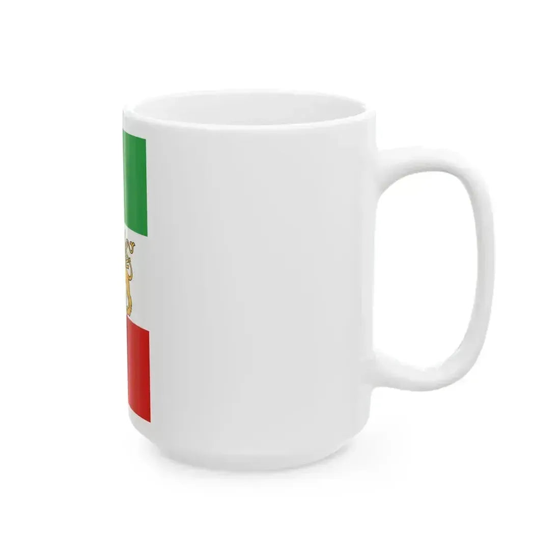 Flag of Iran 1925-1979 vertical (Iran) White Coffee Mug - Go Mug Yourself