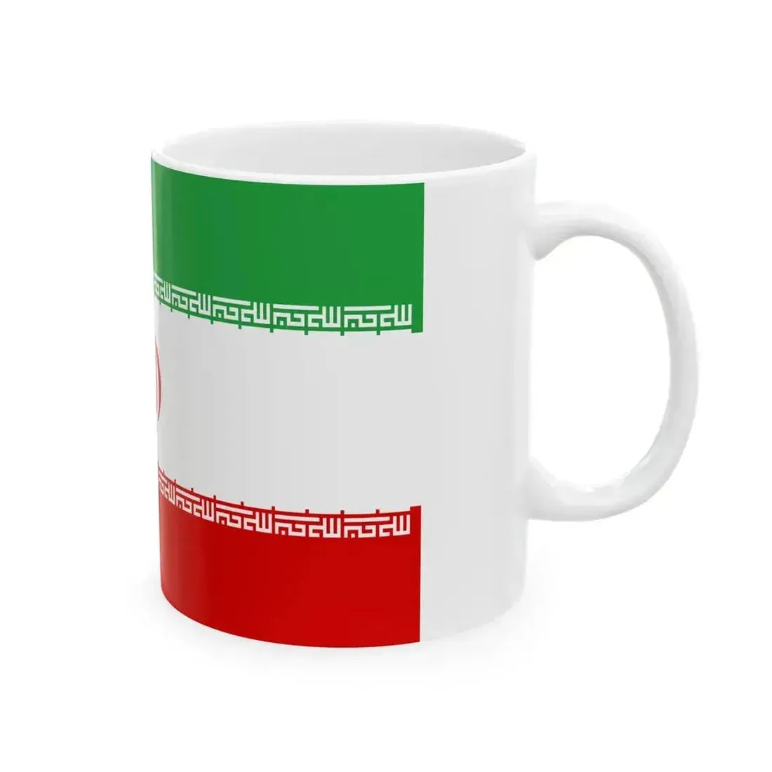 Flag of Iran 3-2 (Iran) White Coffee Mug - Go Mug Yourself