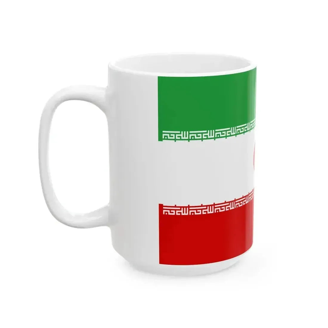 Flag of Iran 3-2 (Iran) White Coffee Mug - Go Mug Yourself