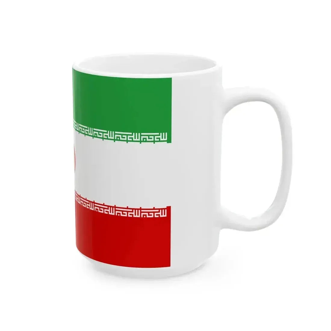 Flag of Iran 3-2 (Iran) White Coffee Mug - Go Mug Yourself