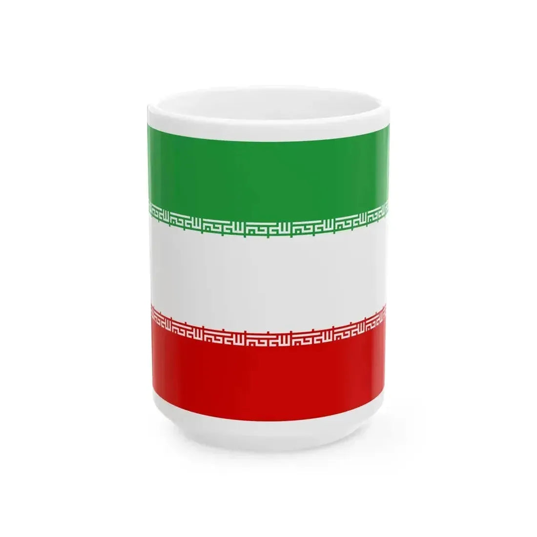 Flag of Iran civil (Iran) White Coffee Mug 15oz - Go Mug Yourself