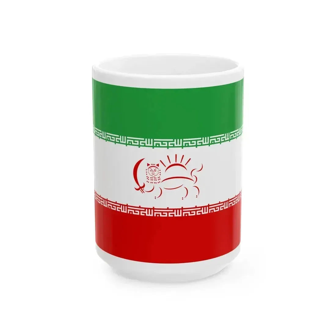 Flag of Iran Democratic (Iran) White Coffee Mug 15oz - Go Mug Yourself