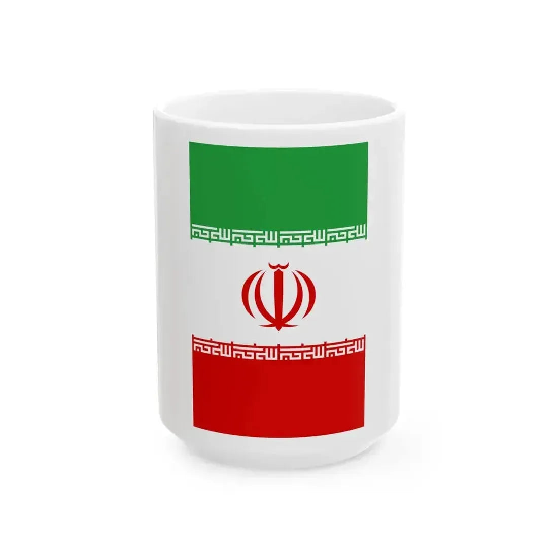 Flag of Iran vertical (Iran) White Coffee Mug 15oz - Go Mug Yourself