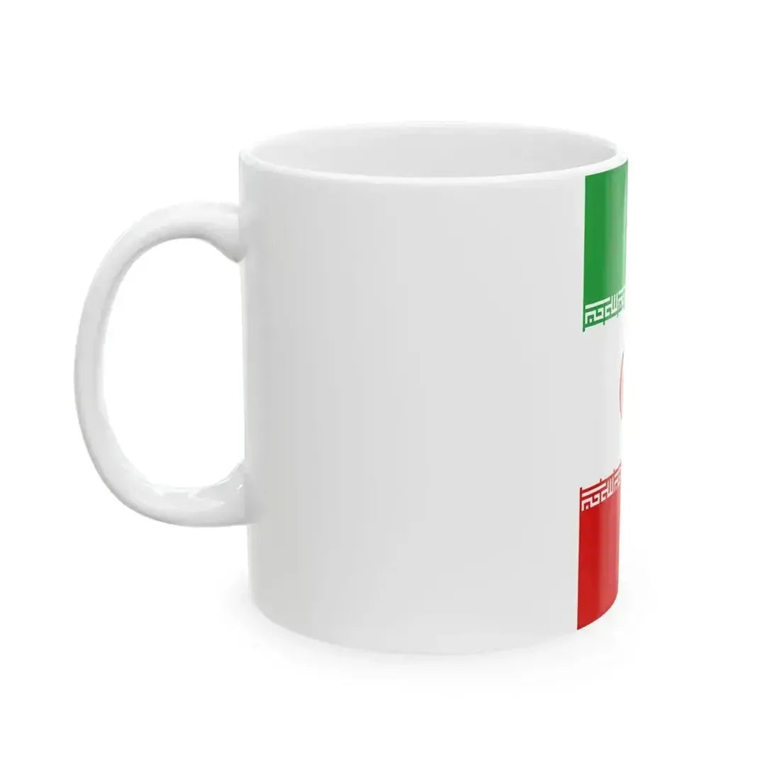 Flag of Iran vertical (Iran) White Coffee Mug - Go Mug Yourself