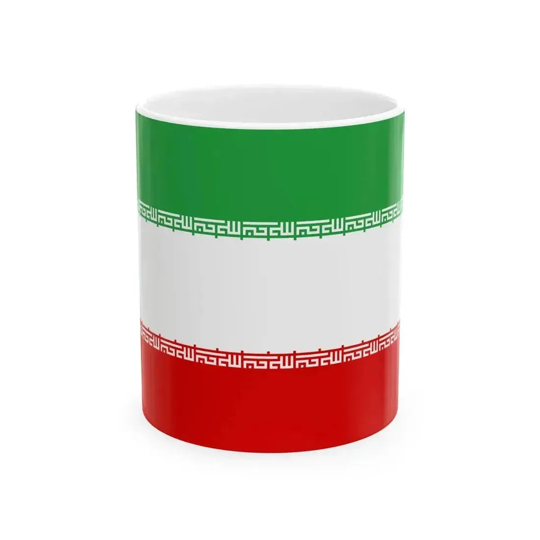 Flag of Iran without Tawhid (Iran) White Coffee Mug 11oz - Go Mug Yourself