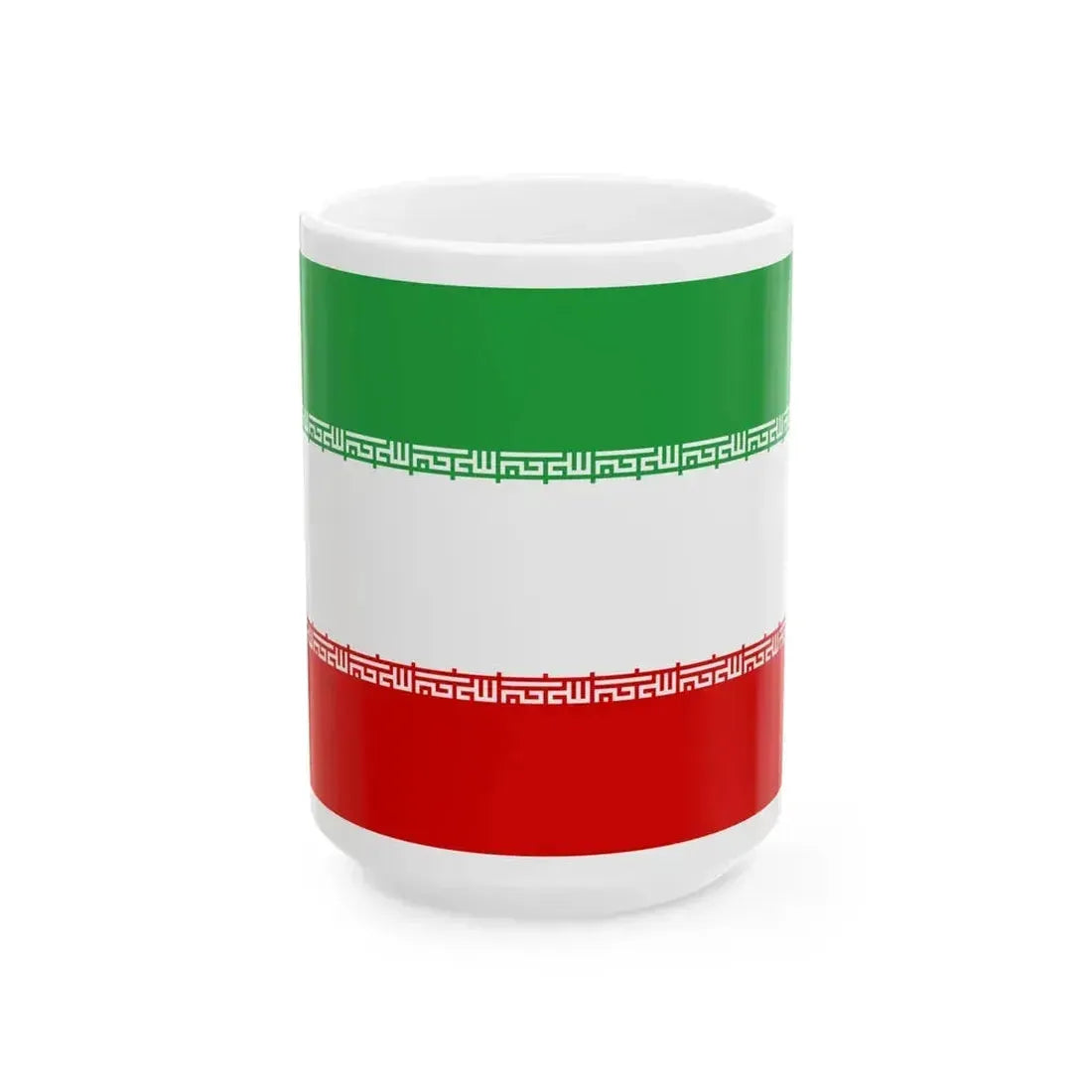 Flag of Iran without Tawhid (Iran) White Coffee Mug 15oz - Go Mug Yourself