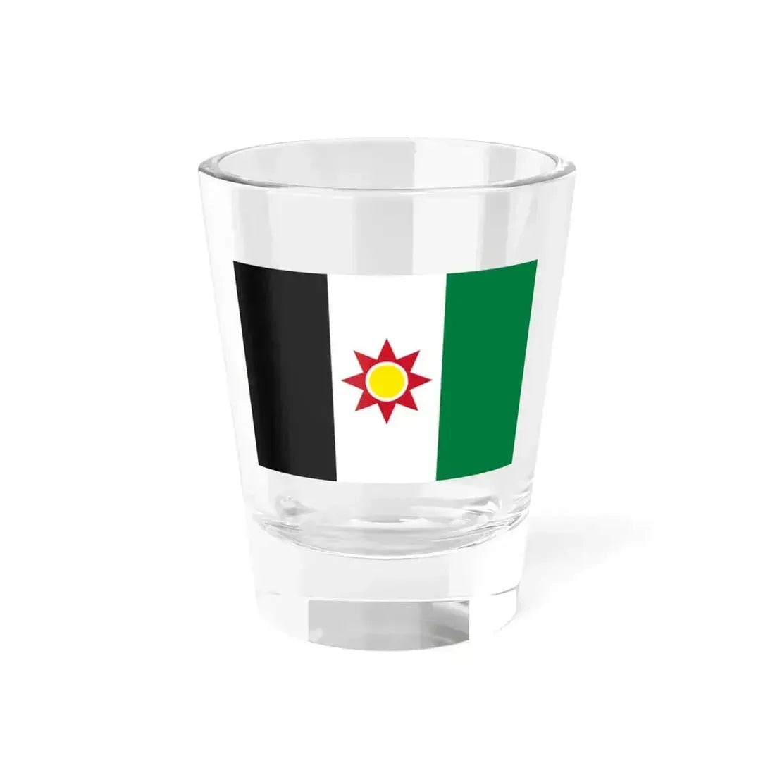 Flag of Iraq 1959-1963 3-2 (Iraq) Shot Glass 1.5oz 1.5oz - Go Mug Yourself