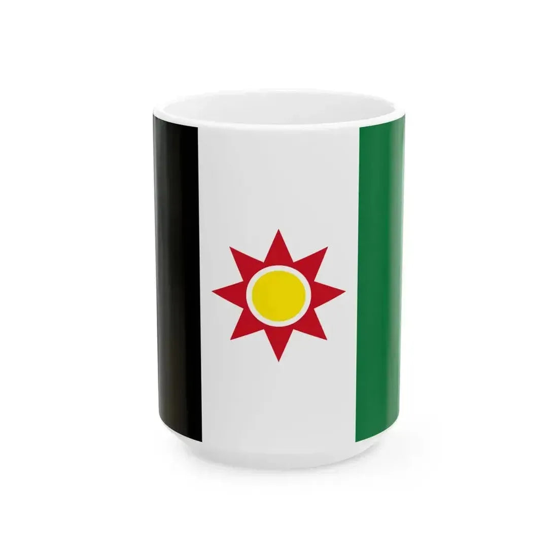 Flag of Iraq 1959-1963 3-2 (Iraq) White Coffee Mug 15oz - Go Mug Yourself