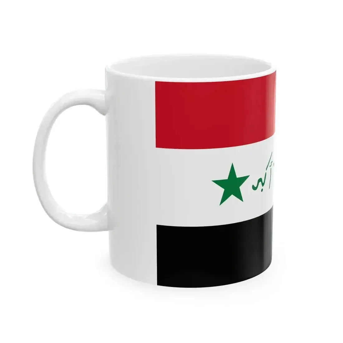 Flag of Iraq 1991-2004 Alternate (Iraq) White Coffee Mug - Go Mug Yourself