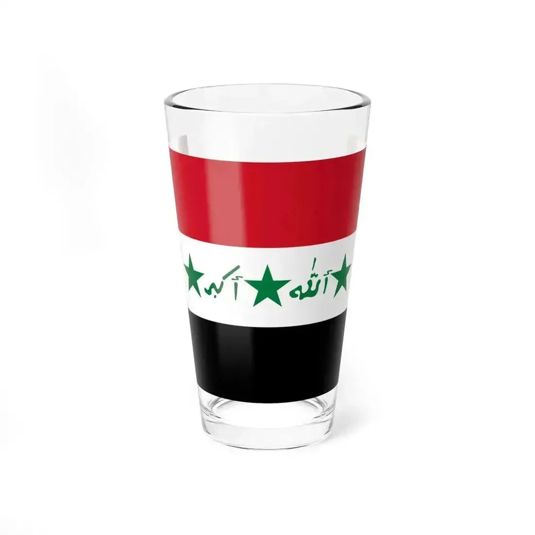 Flag of Iraq 1991-2004 (Iraq) Pint Glass 16oz 16oz - Go Mug Yourself