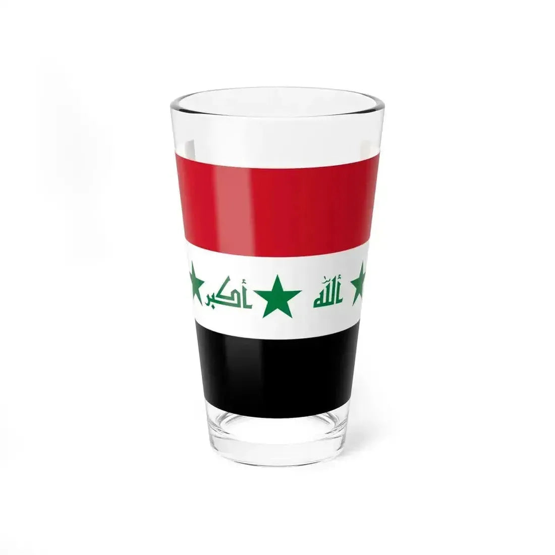 Flag of Iraq 2004-2008 (Iraq) Pint Glass 16oz 16oz - Go Mug Yourself