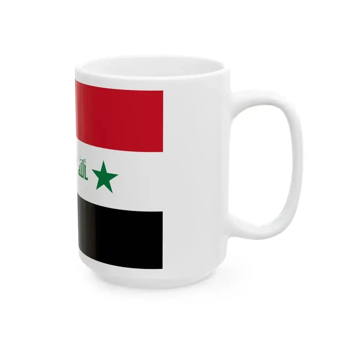 Flag of Iraq 2004-2008 (Iraq) White Coffee Mug - Go Mug Yourself