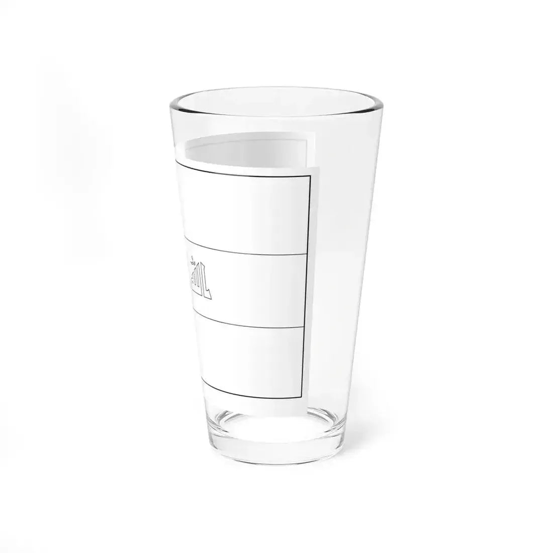 Flag of Iraq colouring page (Iraq) Pint Glass 16oz - Go Mug Yourself
