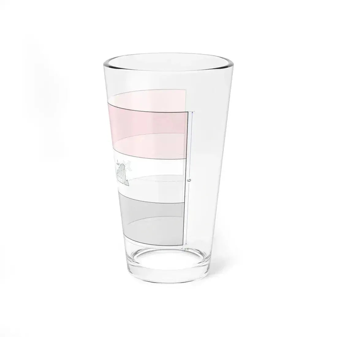 Flag of Iraq construction sheet (Iraq) Pint Glass 16oz - Go Mug Yourself
