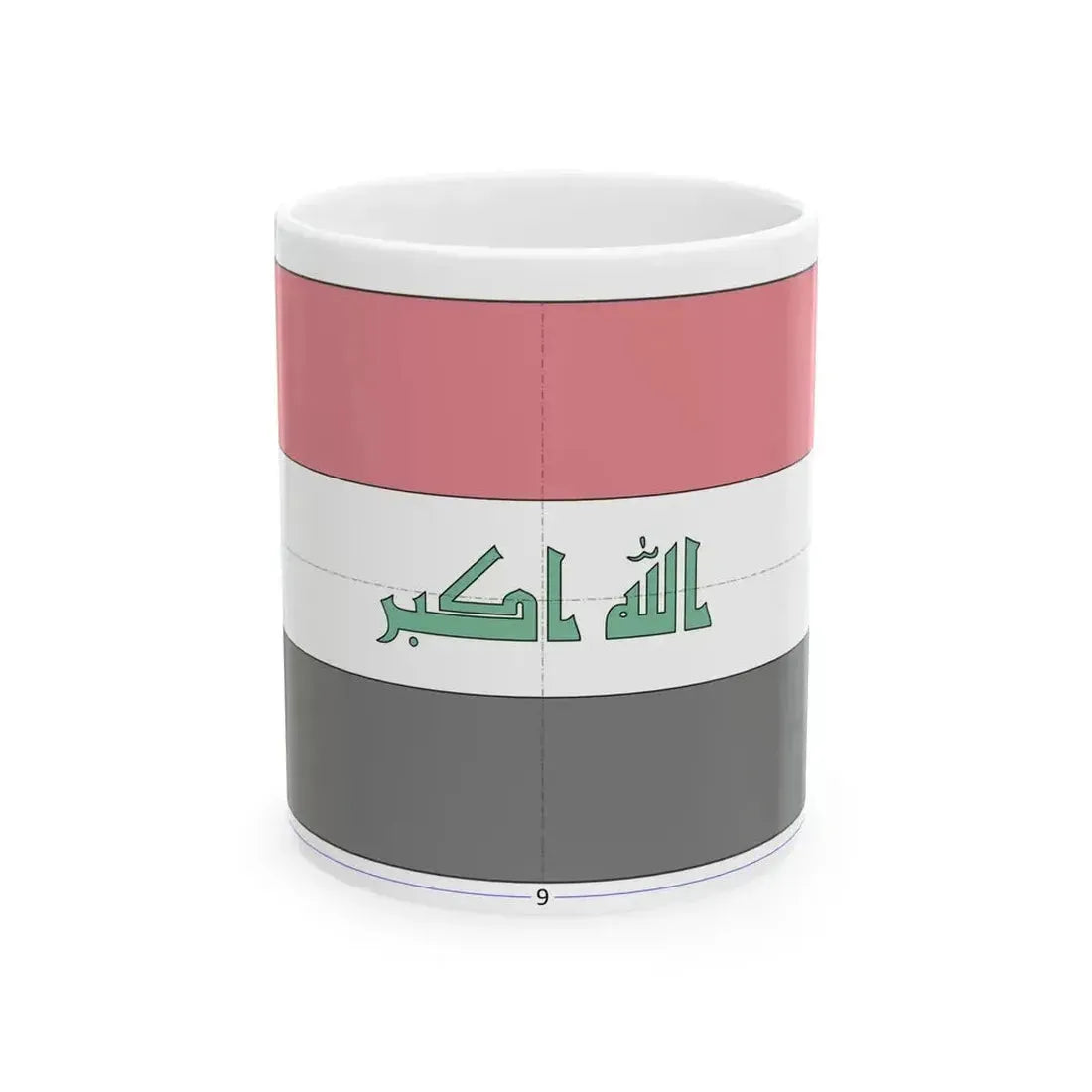 Flag of Iraq construction sheet (Iraq) White Coffee Mug 11oz - Go Mug Yourself